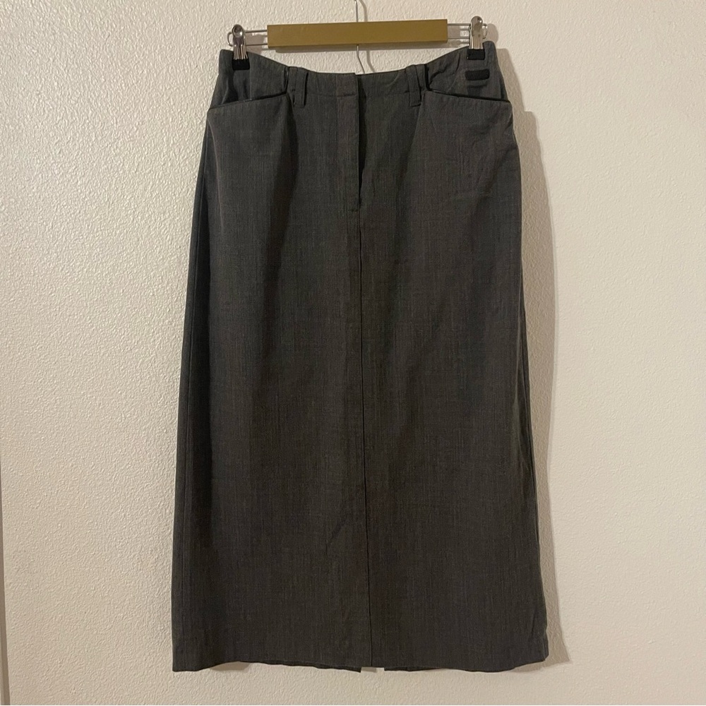 Lauren Ralph Lauren Women’s Vintage Wool Blend Gray Maxi Pencil Skirt Size 10P
